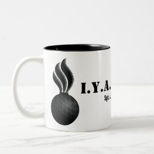 Taza Bicolor Ammo IYAAYAS Nombre personalizado Blanco negro