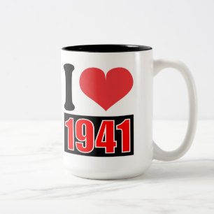 Taza Bicolor Amo 1941 - Mugs