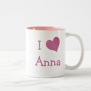 Taza Bicolor Amo a Anna