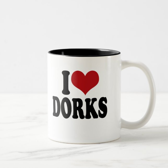 Taza Bicolor Amo a dorks (Derecha)