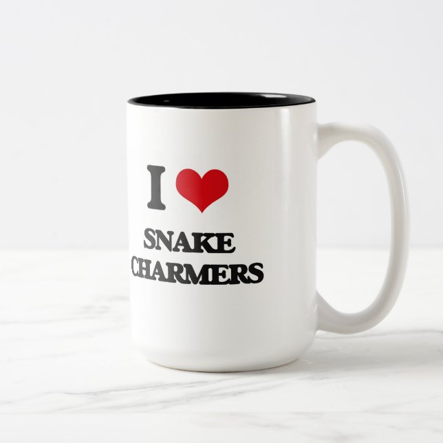 Taza Bicolor Amo a encantadores de serpiente (Derecha)