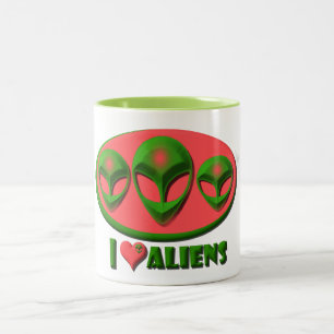 Taza Bicolor Amo a extranjeros