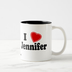 Taza Bicolor Amo a Jennifer