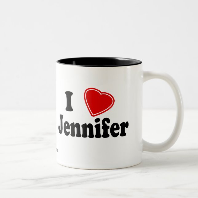 Taza Bicolor Amo a Jennifer (Derecha)