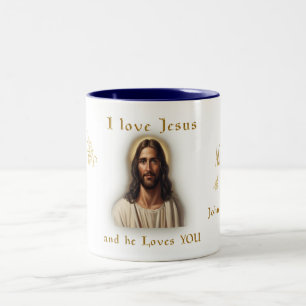 Taza Bicolor Amo a Jesús