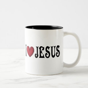 Taza Bicolor Amo a Jesús