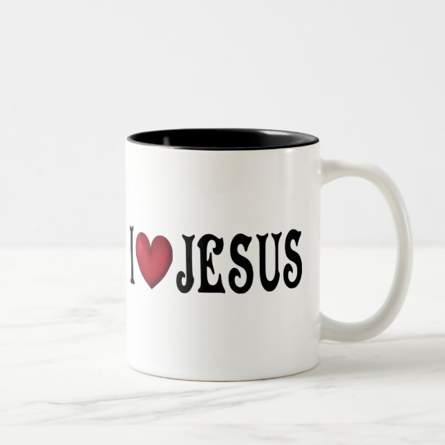 Taza Bicolor Amo a Jesús (Derecha)