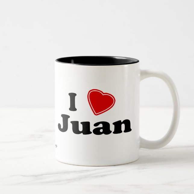 Taza Bicolor Amo a Juan (Derecha)