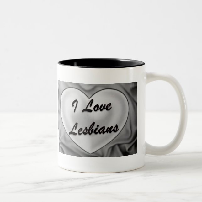 Taza Bicolor Amo a lesbianas (Derecha)