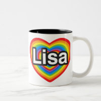 Amo a Lisa. Te amo Lisa. Corazón