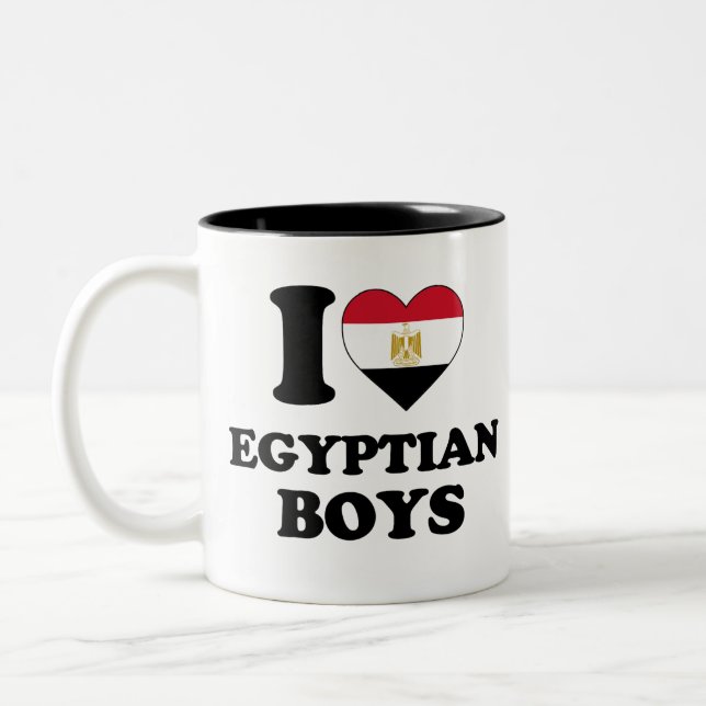 Taza Bicolor Amo a los chicos egipcios (Izquierda)