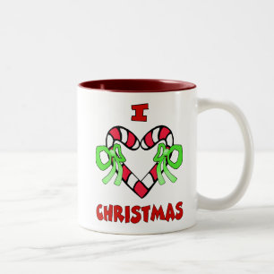 Taza Bicolor Amo a los Navidades Mug