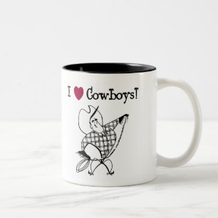Taza Bicolor Amo A Los Vaqueros