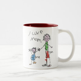 Taza Bicolor amo a mamá