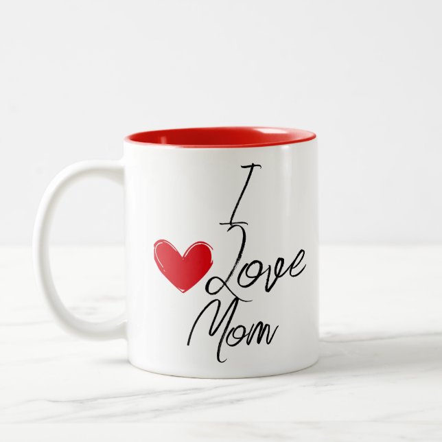 Taza Bicolor Amo a mamá (Izquierda)