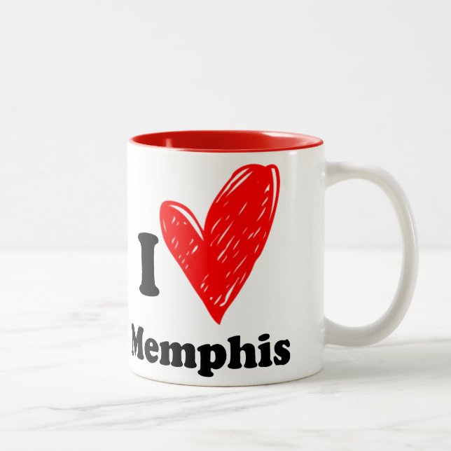Taza Bicolor Amo a Memphis (Derecha)
