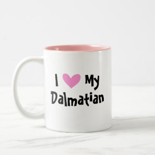 Taza Bicolor Amo a mi dálmata