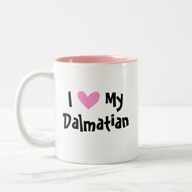 Taza Bicolor Amo a mi dálmata (Izquierda)