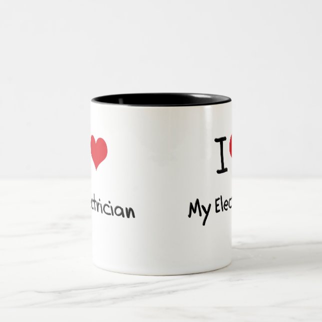 Taza Bicolor Amo a mi electricista (Centro)