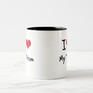 Taza Bicolor Amo a mi equipo