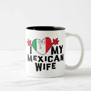 Taza Bicolor Amo a mi esposa mexicana