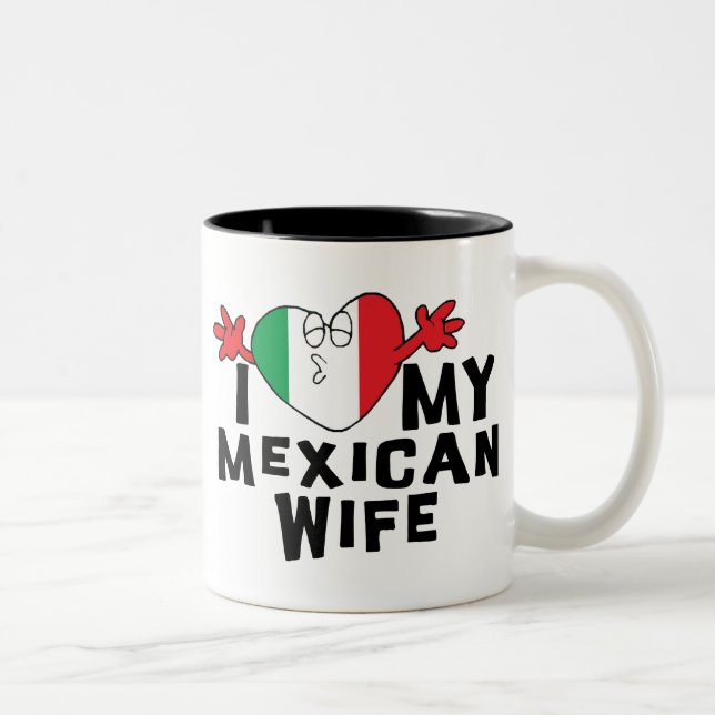 Taza Bicolor Amo a mi esposa mexicana (Derecha)