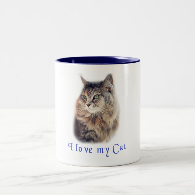 Taza Bicolor Amo a mi Gato (Centro)