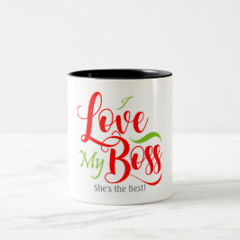 Taza Bicolor Amo a mi jefe