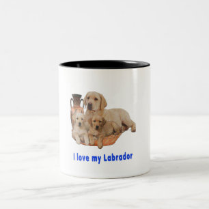Taza Bicolor Amo a mi Labrador