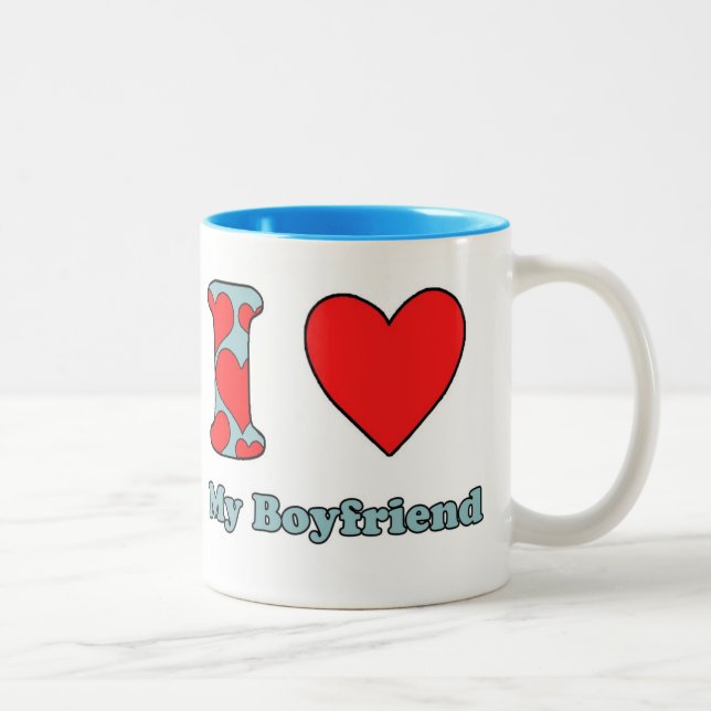 Taza Bicolor Amo a mi novio (Derecha)