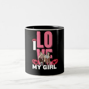 Taza Bicolor Amo a mi Personalizado novia