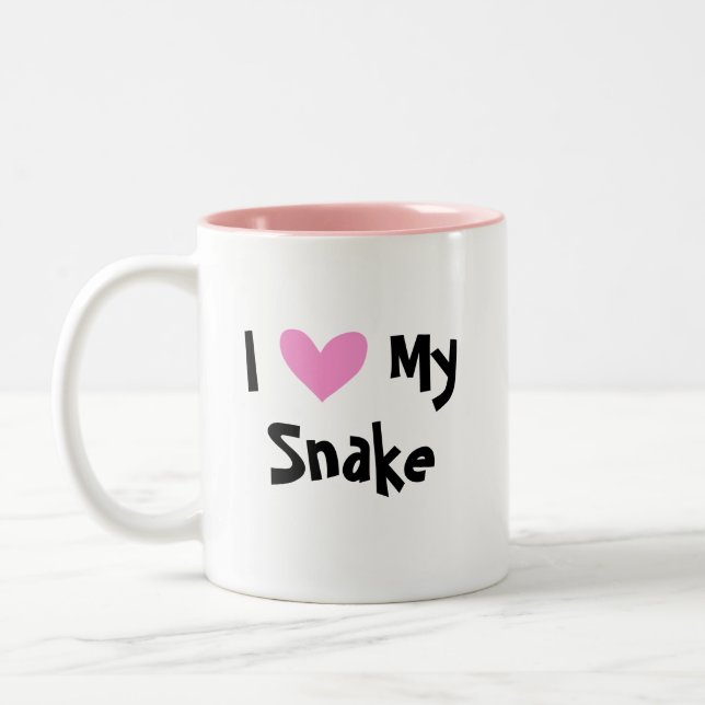 Taza Bicolor Amo a mi serpiente (Izquierda)