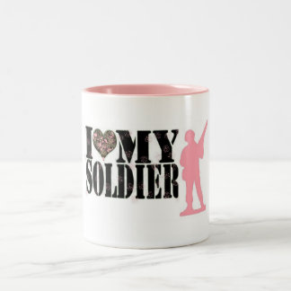 Taza Bicolor Amo a mi soldado