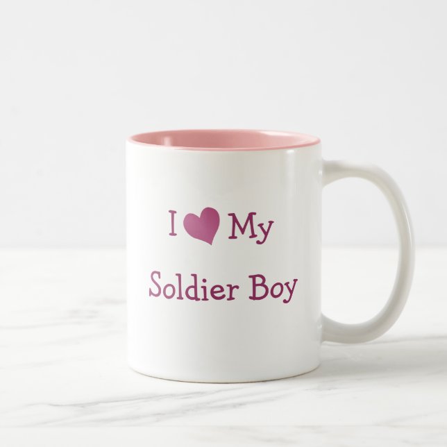 Taza Bicolor Amo A Mi Soldado (Derecha)