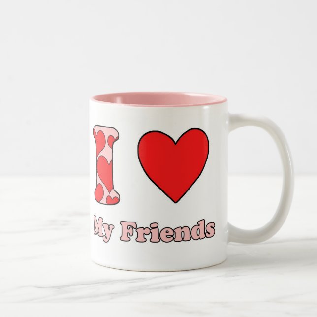 Taza Bicolor Amo a mis amigos (Derecha)
