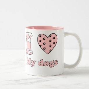 Taza Bicolor Amo a mis perros