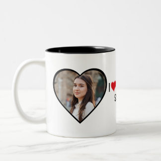 Taza Bicolor Amo a Mug Personalizado Amo a Mi Novia Mug
