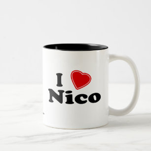Taza Bicolor Amo a Nico