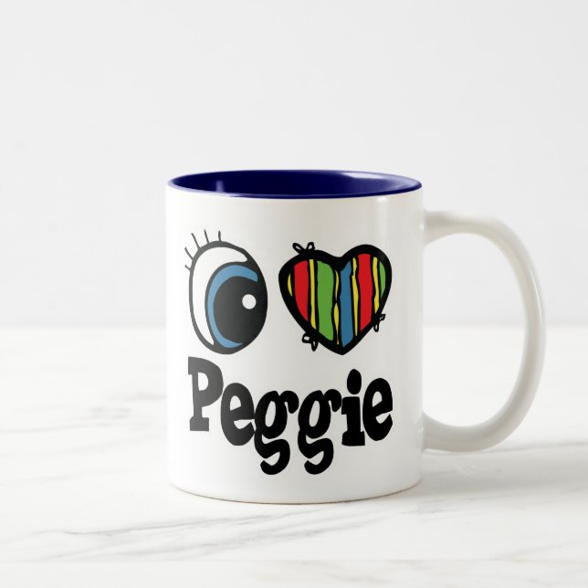 Taza Bicolor Amo a Peggie (Derecha)