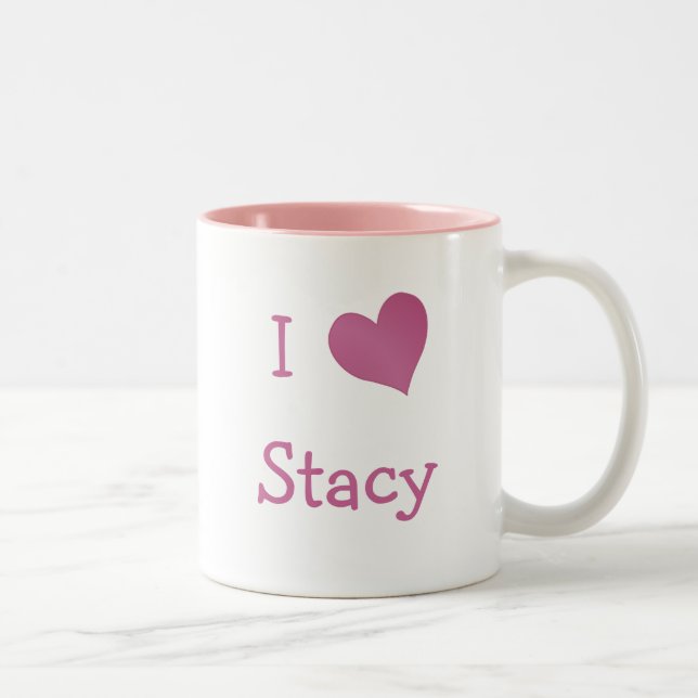 Taza Bicolor Amo a Stacy (Derecha)