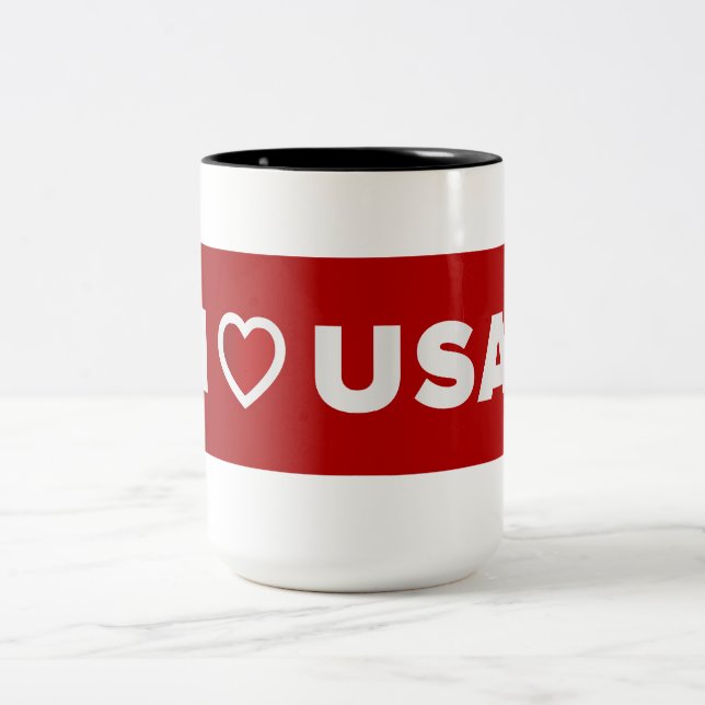 Taza Bicolor Amo a USA Mug (Centro)