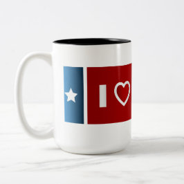 Taza Bicolor Amo a USA Mug