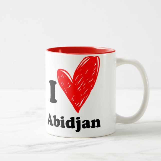 Taza Bicolor Amo Abidjan (Derecha)
