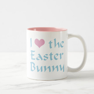 Taza Bicolor Amo al conejo de Pascua