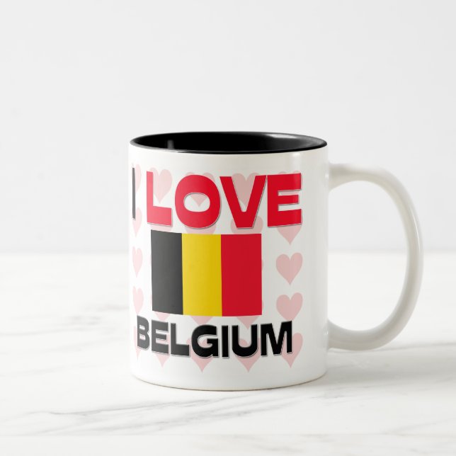 Taza Bicolor Amo Bélgica (Derecha)