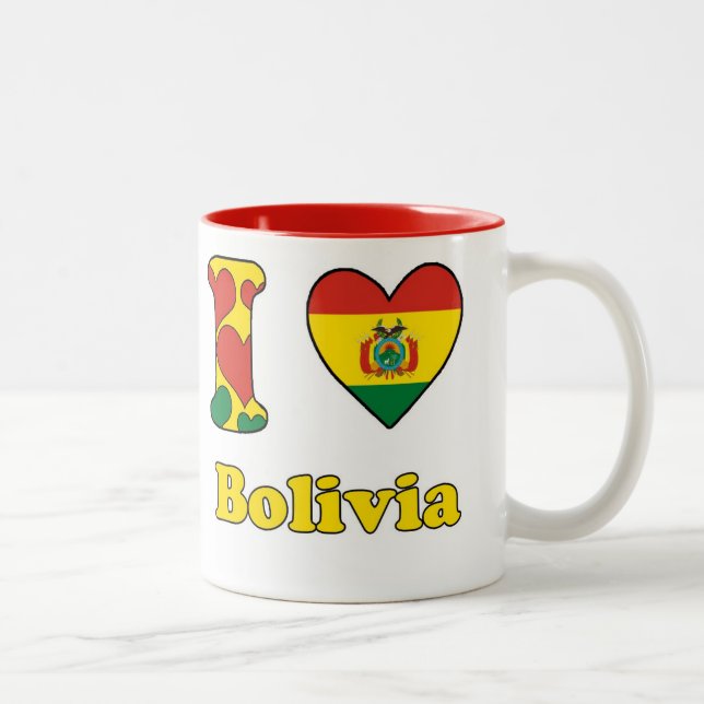 Taza Bicolor Amo Bolivia (Derecha)