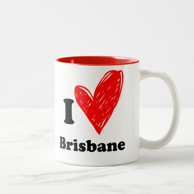Taza Bicolor Amo Brisbane (Derecha)