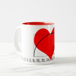 Taza Bicolor Amo Cero, Uno y Fibonacci Mug