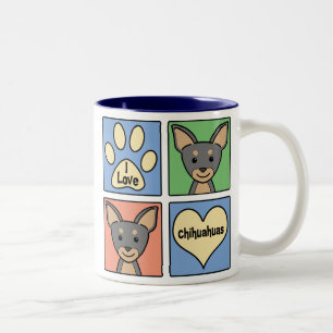 Taza Bicolor Amo chihuahuas