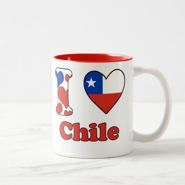 Taza Bicolor Amo Chile (Derecha)